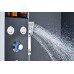 Rozin LED Multicolor Rainfall Waterfall Shower Panel Set Massage Sprays + Tub Faucet + Handheld Shower Temperature Display - B075FRZLTK